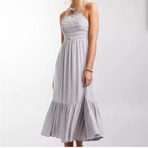 Elegant Lavender Spaghetti Strap Dress
